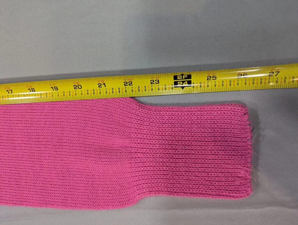 Hot Pink Boot Leg Warmers Cozy Knit 80s Retro One Size